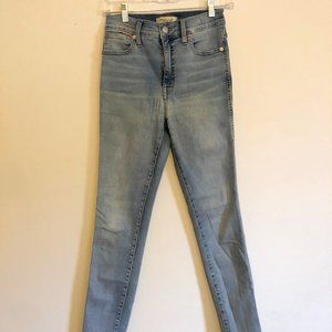 Womens 10" High-rise skinny jeans size 25 Madewell